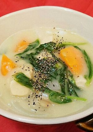 明日葉とささみのクリームシチュー-レシピのメイン写真