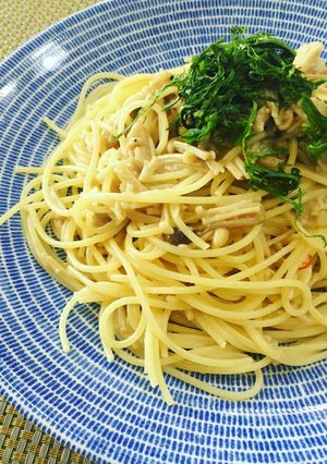 なめたけパスタ-レシピのメイン写真