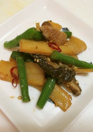簡単！！「メンマとインゲンの胡麻和え」-レシピのメイン写真