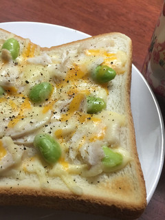 ♡鶏ハム枝豆トースト♡朝食に♡-レシピのメイン写真