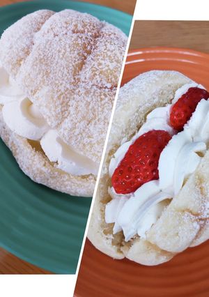 生クリームメロンパン＊ホイップサンド-レシピのメイン写真