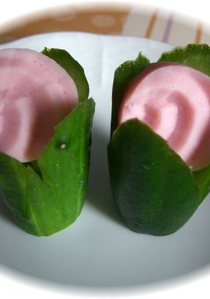 魚肉ソーセージのお花（キャラ弁）-レシピのメイン写真