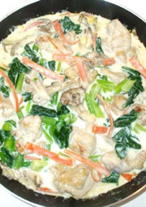 鶏モモ肉小松菜舞茸のシチュー・ルーなし-レシピのメイン写真