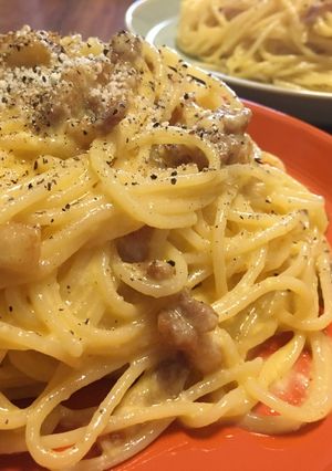 母の作ってくれたカルボナーラ-レシピのメイン写真