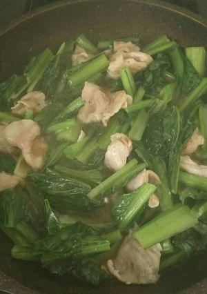 簡単！小松菜と豚肉の煮びたし・お弁当にも-レシピのメイン写真