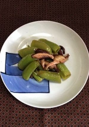 スナップエンドウと椎茸のナムル-レシピのメイン写真