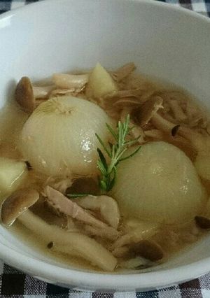 まるごと玉ねぎとツナのスープ♡-レシピのメイン写真