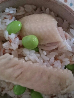 鶏中と枝豆の炊き込みご飯-レシピのメイン写真