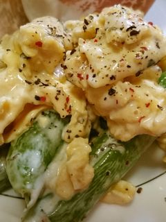 簡単♪スナップえんどうと炒り卵のサラダ-レシピのメイン写真