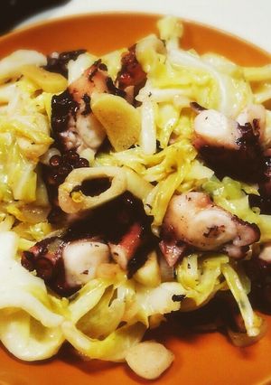 タコとキャベツのにんにく醤油炒め-レシピのメイン写真