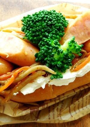 きんぴらとクリチのごてもりドック-レシピのメイン写真