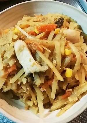 じゃがいも細切りのカレー粉炒め♪-レシピのメイン写真