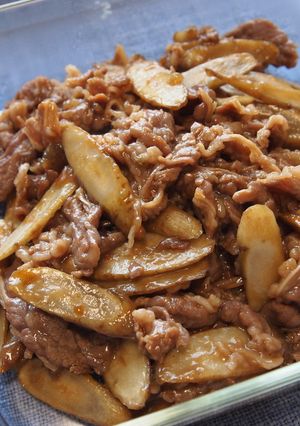 牛肉とごぼうの甘辛炒め-レシピのメイン写真