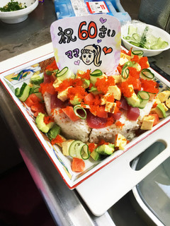 おめでたい日にちらし寿司のケーキ-レシピのメイン写真