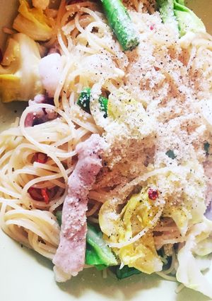 春キャベツのペペロンチーノ-レシピのメイン写真