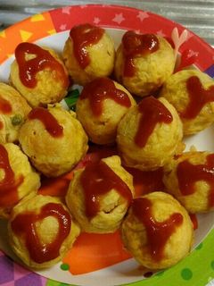 BD.VDにたこ焼き器でプチオムライス♪-レシピのメイン写真