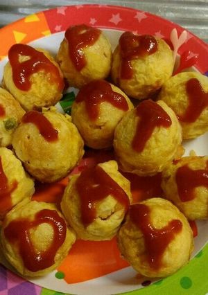BD.VDにたこ焼き器でプチオムライス♪-レシピのメイン写真