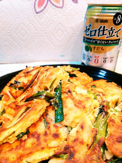 ゆる糖質オフ ニラちぢみ-レシピのメイン写真