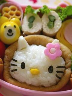 キティ稲荷弁当(キャラ弁)-レシピのメイン写真