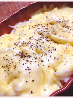 レンチンで!新たまねぎのグラタン風-レシピのメイン写真