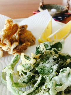 旨すぎ☆アイスプラントと平茸の天ぷら-レシピのメイン写真