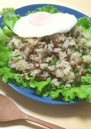 レタスと食べる納豆チャーハン-レシピのメイン写真