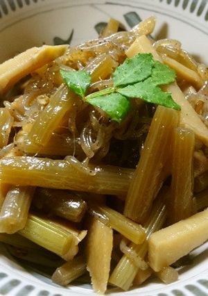 旬のお惣菜♪筍フキこんにゃくの甘辛煮-レシピのメイン写真