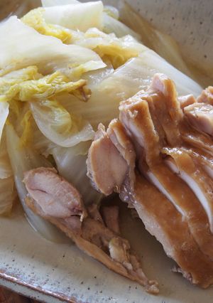 「ノンオイルのおかず」鳥ももと白菜蒸し-レシピのメイン写真