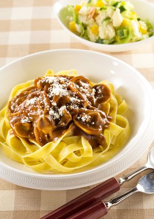 ハッシュドビーフをリメイク　パスタ-レシピのメイン写真