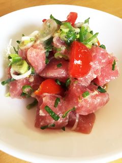マグロのマリネ (ナンプラー&レモン味)-レシピのメイン写真