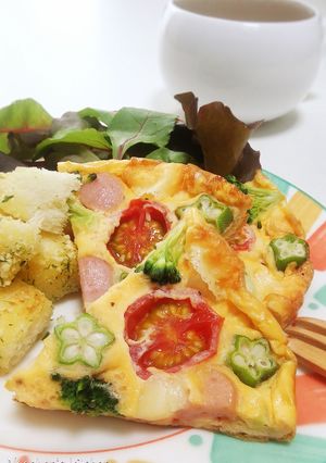 朝食に可愛い♡オープンオムレツ-レシピのメイン写真