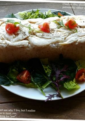 サラダチキンで簡単♪ヘルシーな押し寿司-レシピのメイン写真