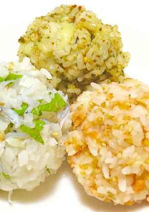 まあるい三色おにぎり-レシピのメイン写真