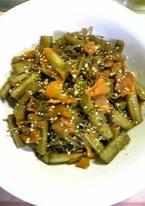 ざくざくゴボウと糸こんにゃくの煮物-レシピのメイン写真