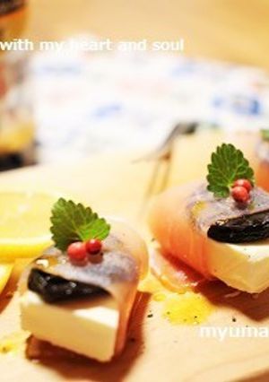 プルーンとクリームチーズの生ハム焼き-レシピのメイン写真
