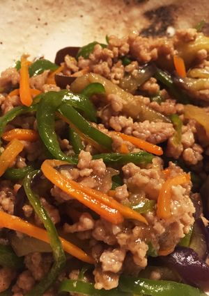 味付け簡単！ひき肉と野菜のあんかけ炒め-レシピのメイン写真
