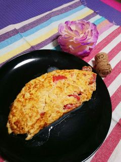トマトとチーズのとろとろオムレツ♪-レシピのメイン写真