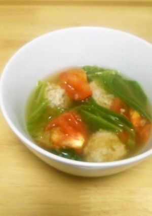 キャベツとトマトの肉だんごスープ-レシピのメイン写真