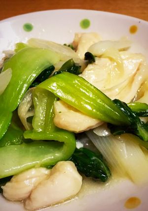 チンゲン菜と胸肉の☆さっぱり塩レモン炒め-レシピのメイン写真
