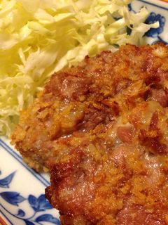 豚こま(切り落とし)で揚げないトンカツ♪-レシピのメイン写真