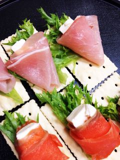 我が家のおつまみ♪超簡単カナッペ その1-レシピのメイン写真