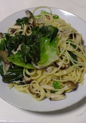 ラットゥーガ（レタスとキノコのパスタ）-レシピのメイン写真