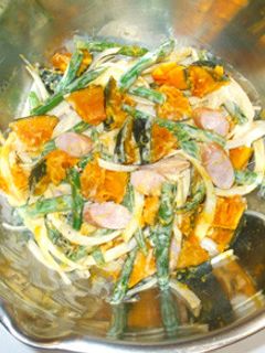 かぼちゃ新玉ねぎインゲンの温野菜サラダ-レシピのメイン写真