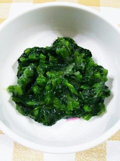 【嚥下*介護食】ほうれん草のぽん酢和え-レシピのメイン写真