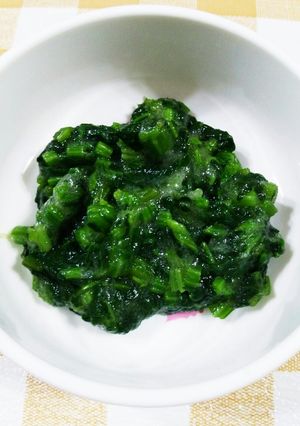 【嚥下＊介護食】ほうれん草のぽん酢和え-レシピのメイン写真