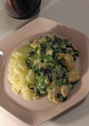 鶏むね肉のほうれん草クリーム煮-レシピのメイン写真