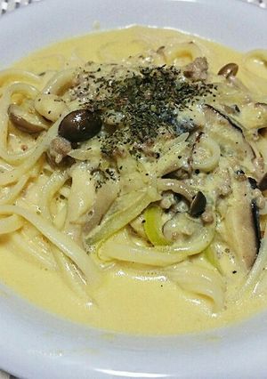 うどんDEカルボナーラ-レシピのメイン写真