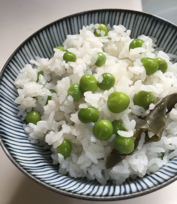 旬のえんどう豆（グリンピースの豆ご飯） by ユリchan