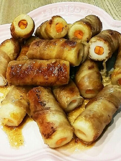 節約♪かさまし♪竹輪の豚バラ巻き-レシピのメイン写真