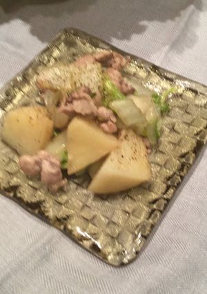☆豚肉白菜ジャガイモ塩味中華炒め-レシピのメイン写真